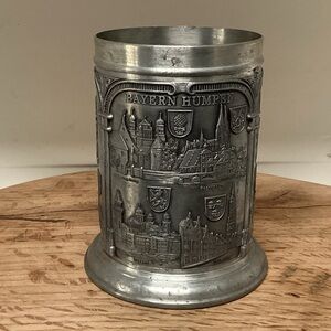 ⚫️ Vintage - German Crafted Pewter - Mug - Cup - Beer Stein - Unique - Decor